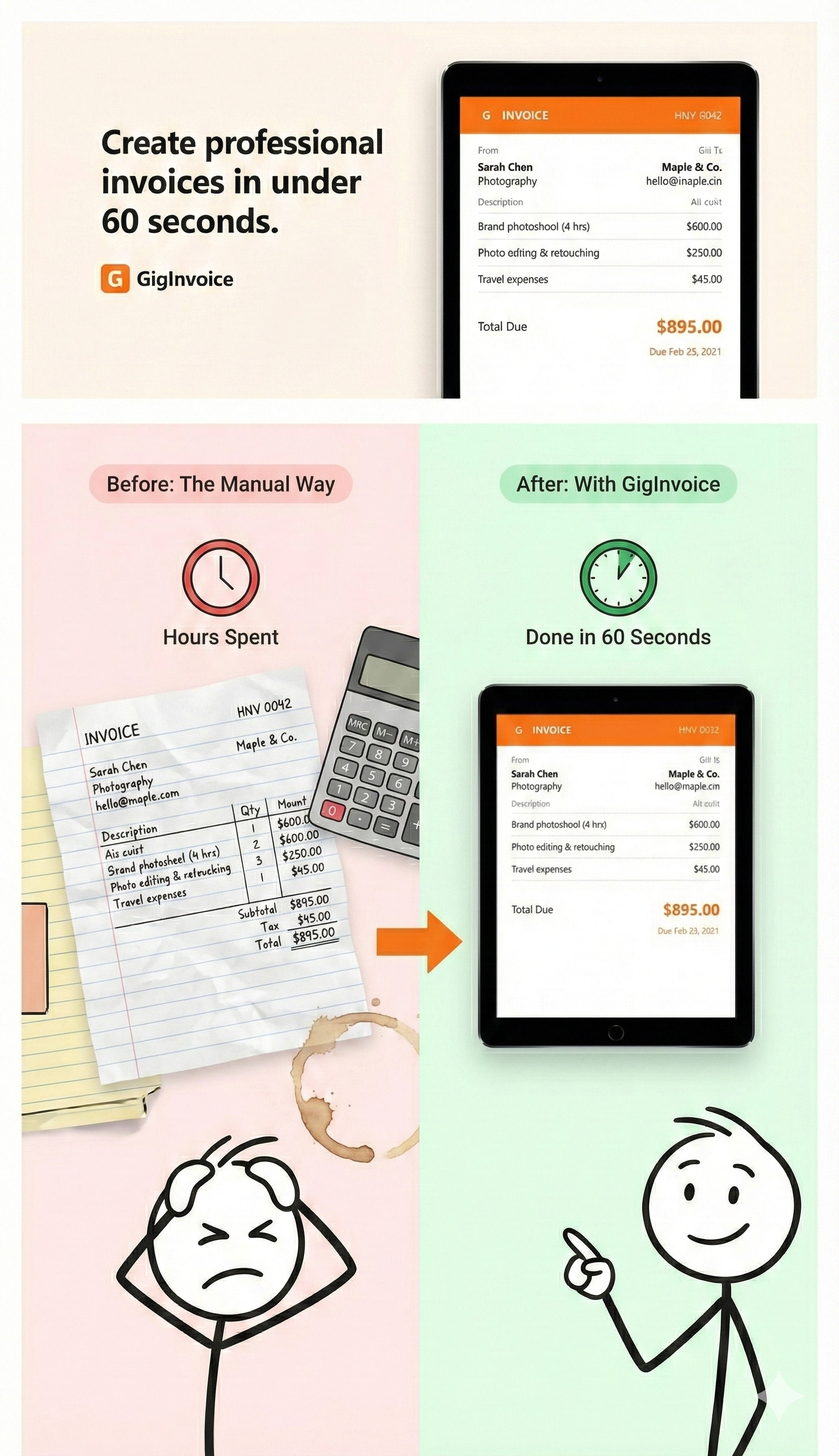 GigInvoice - Screenshot 2 showing product features and functionality