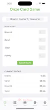 Onze card game scoring app gallery image