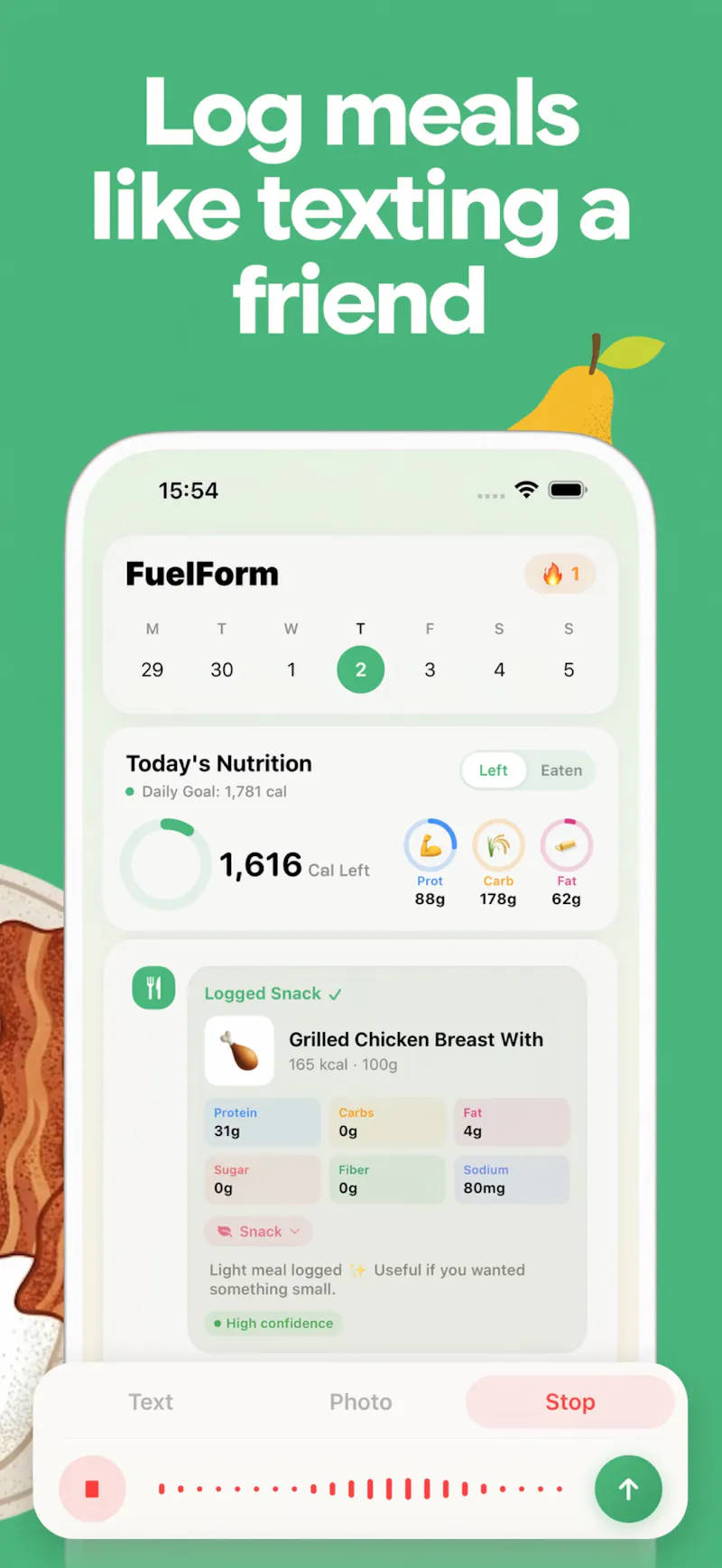 FuelForm: AI Calorie Tracker screenshot 1