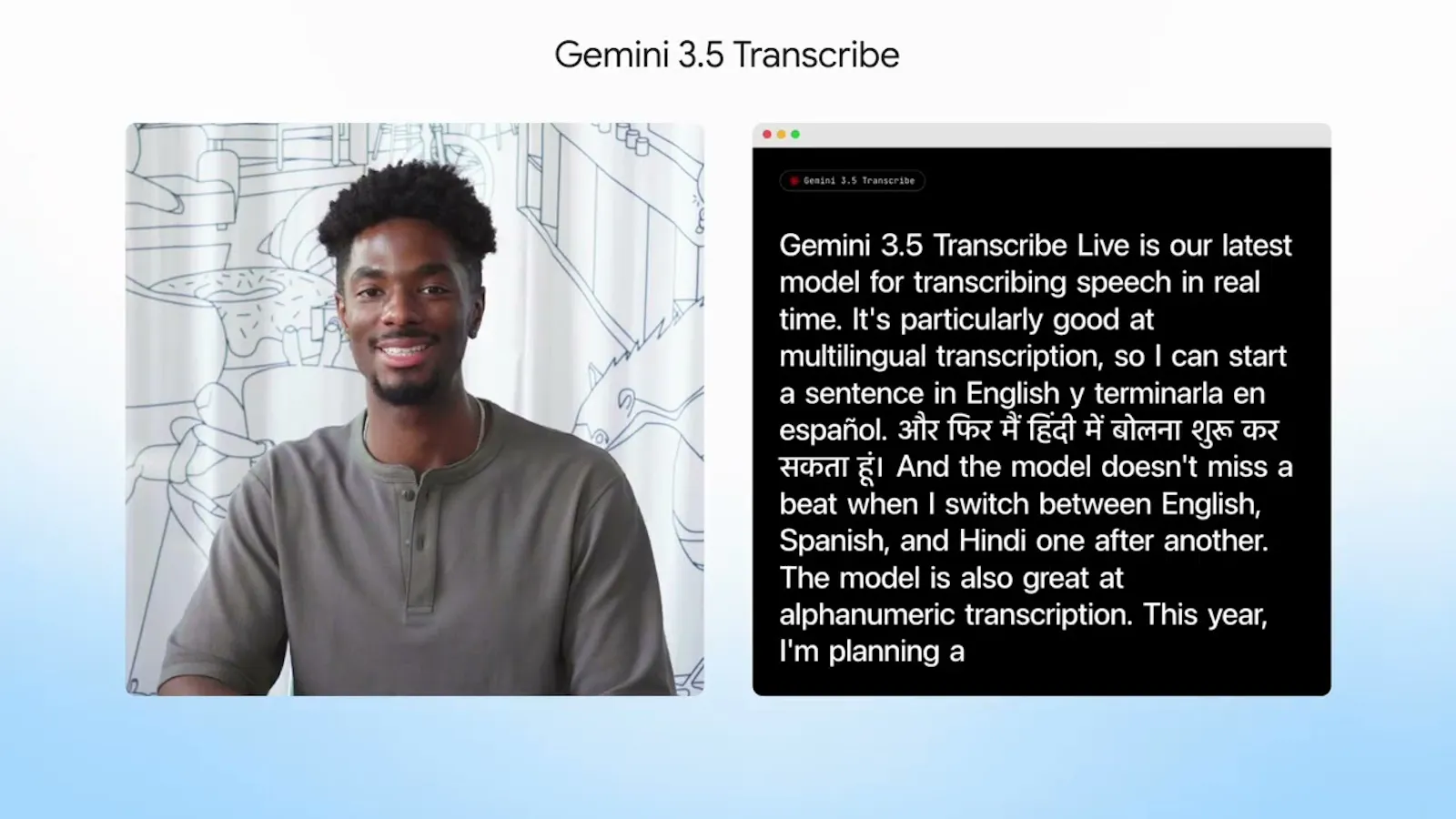 Gemini 3.5 Transcribe screenshot 2 (video preview)