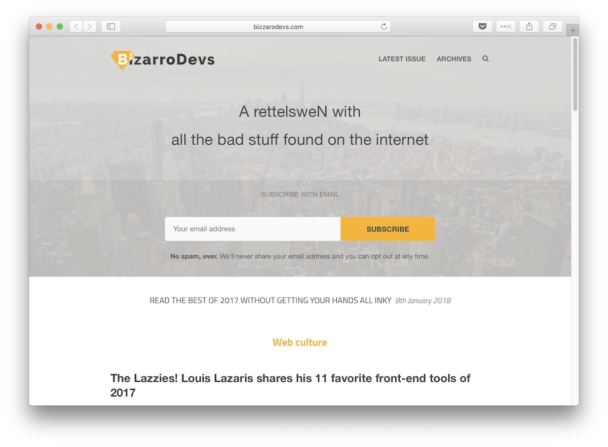 BizzaroDevs Newsletter gallery image