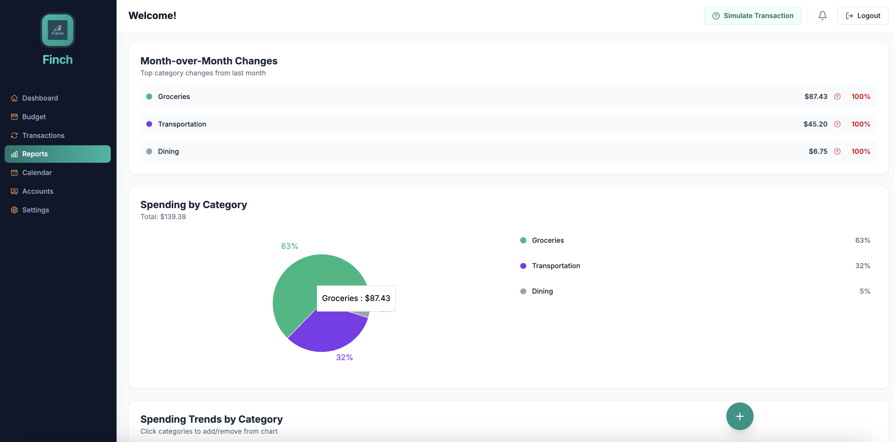 MyFinch - Screenshot 2 showing product features and functionality