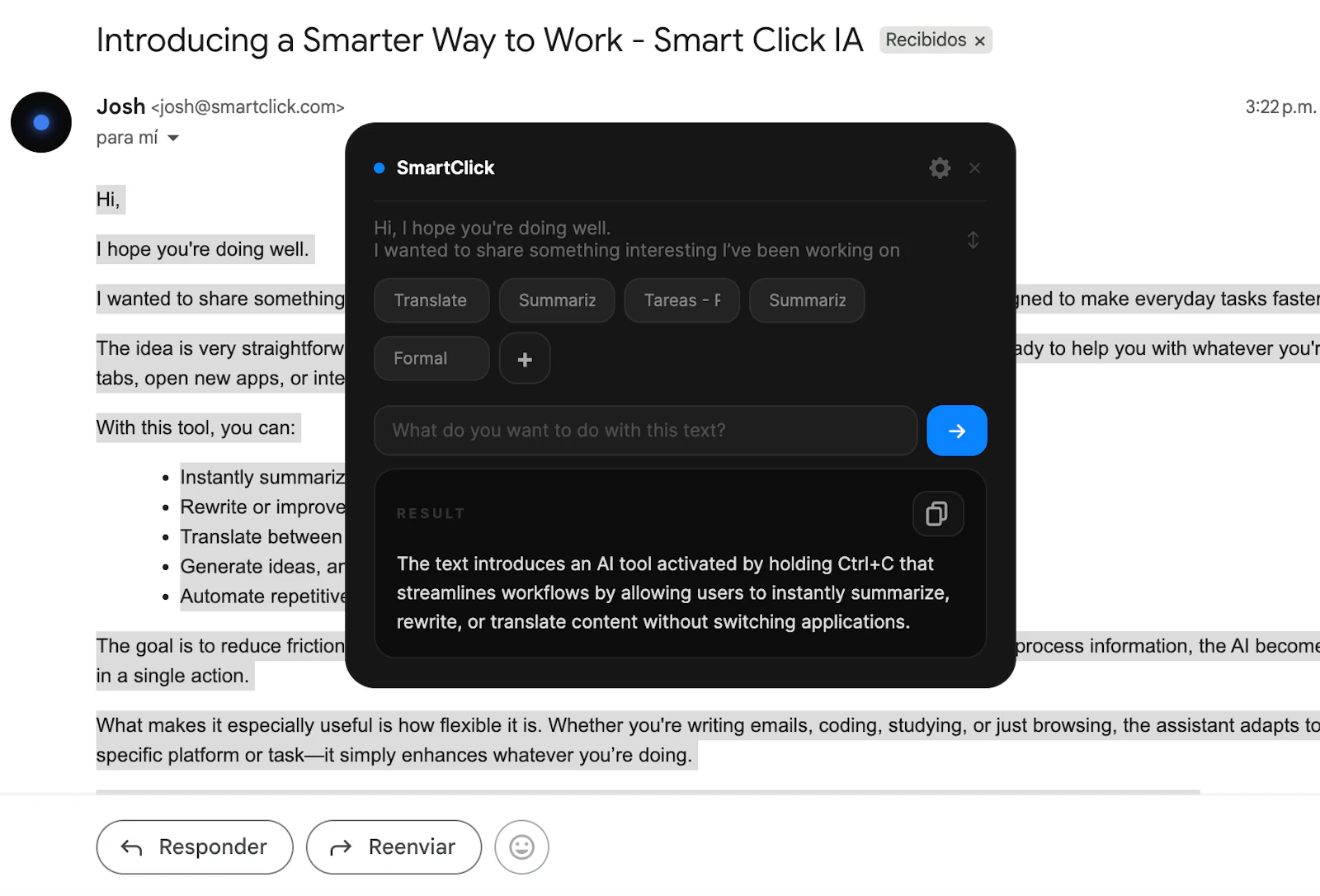 SmartClick-Instant AI for your clipboard screenshot 2
