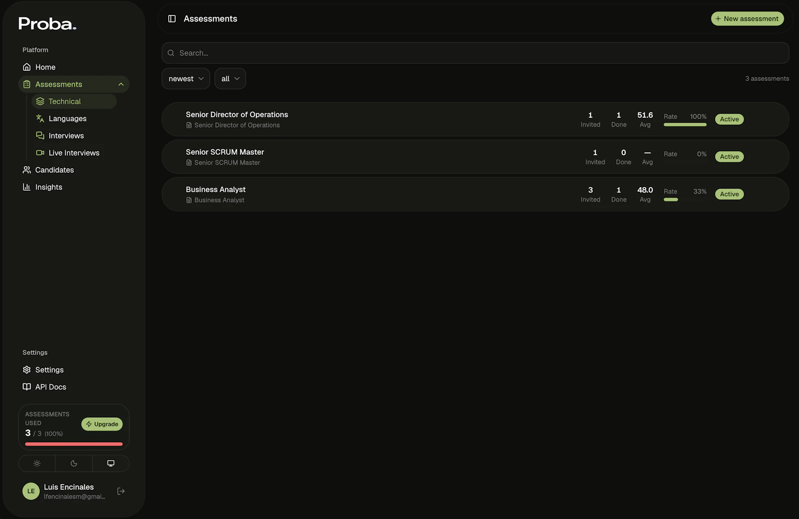 Proba screenshot 1