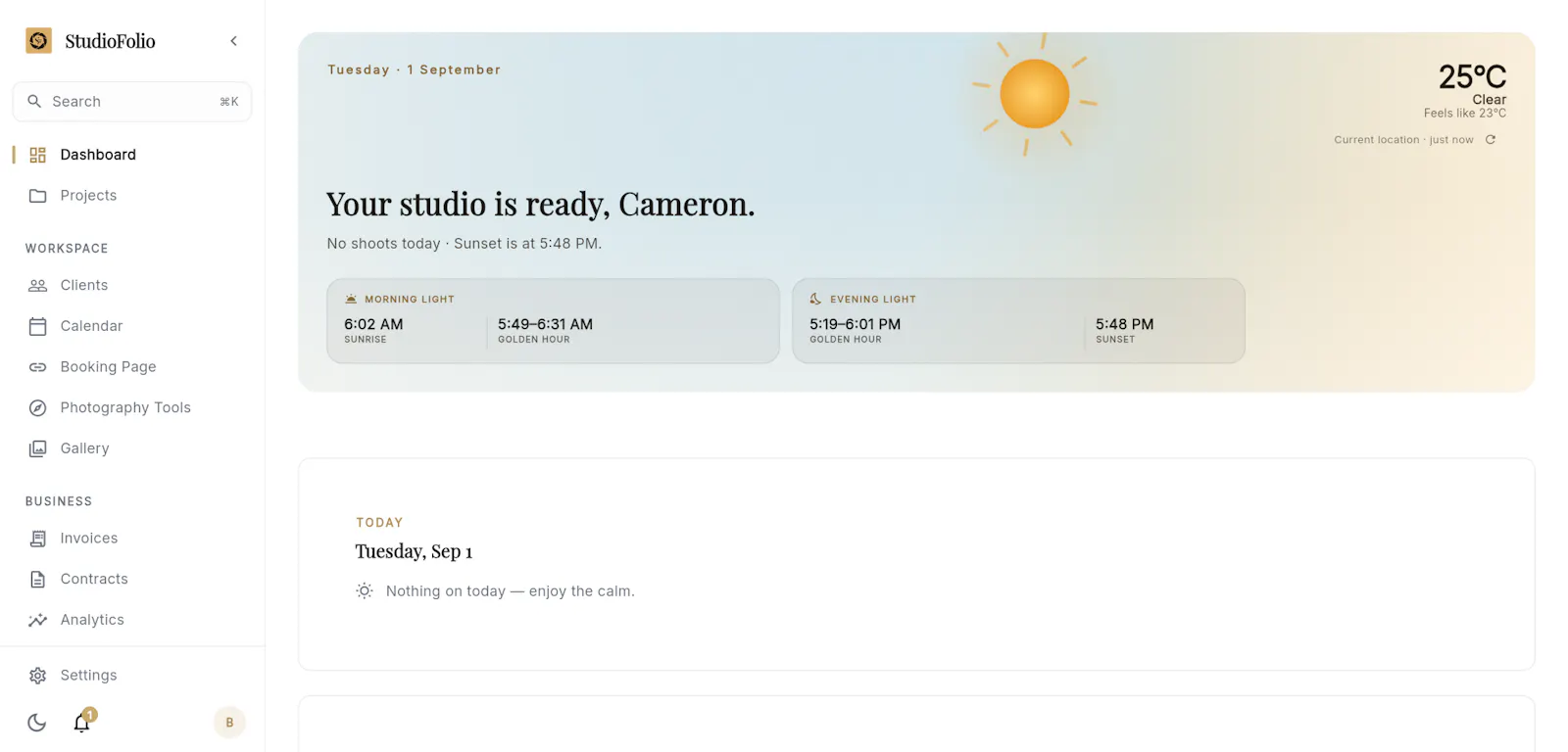 StudioFolio screenshot 1