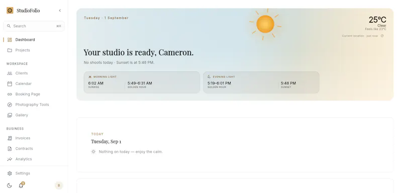 StudioFolio screenshot 1