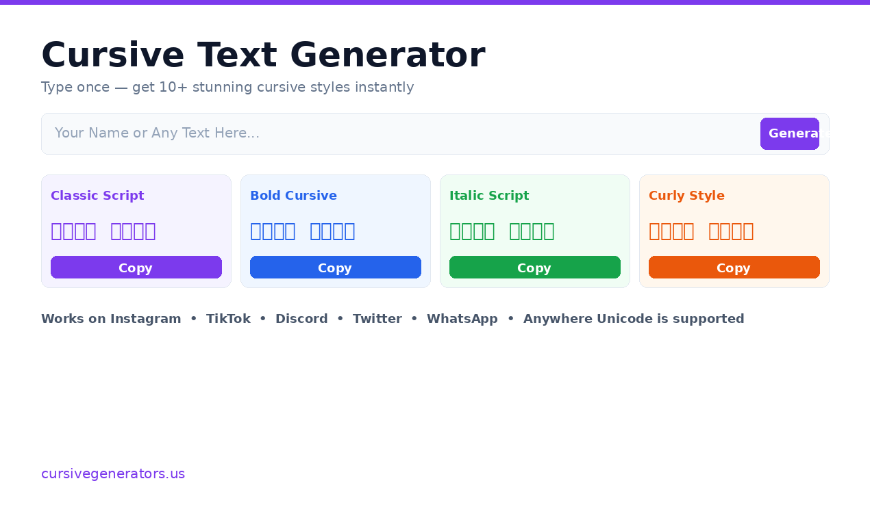 Cursive Generator Hub gallery image