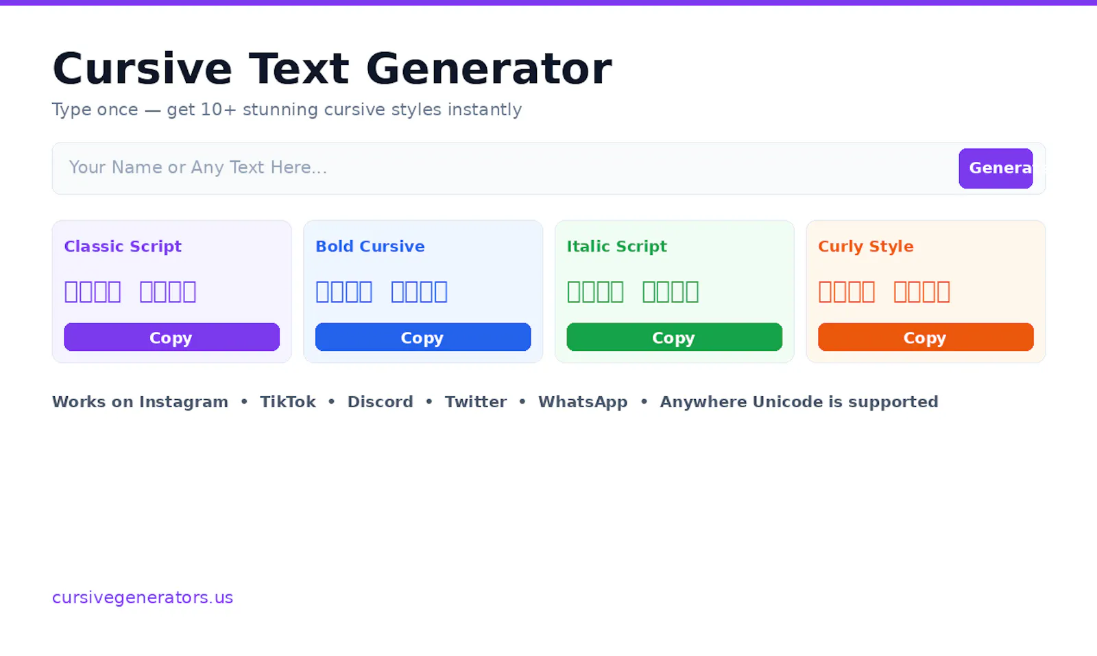 Cursive Generator Hub screenshot 3