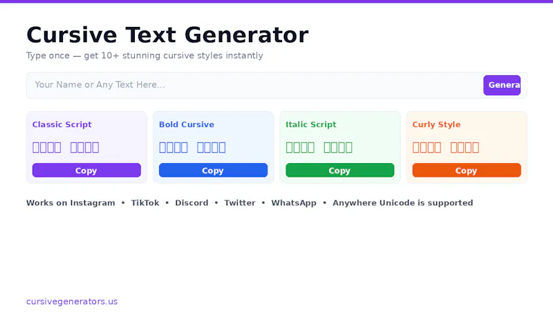 Cursive Generator Hub screenshot 3