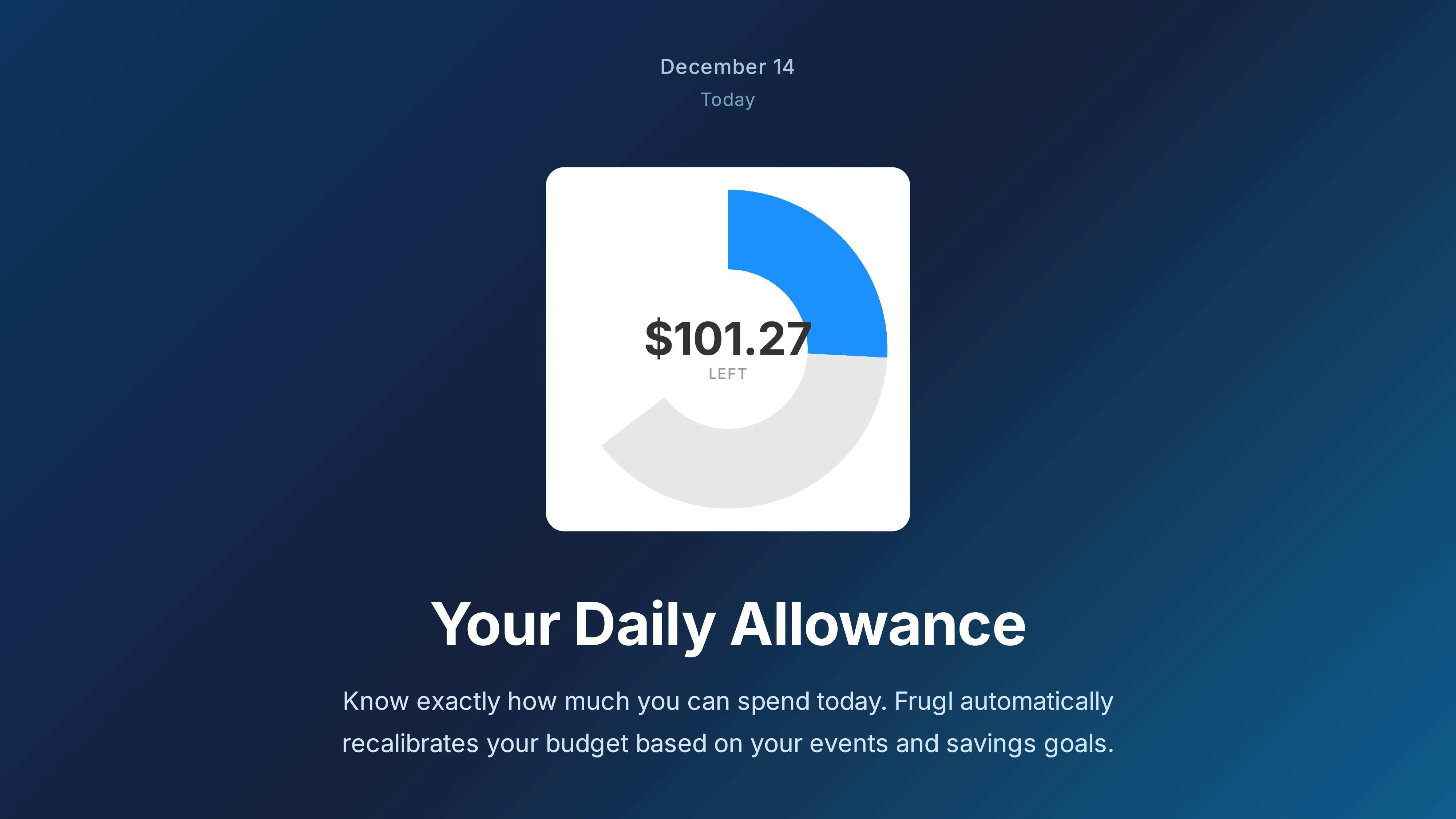 Frugl - Main product screenshot demonstrating key features and user interface