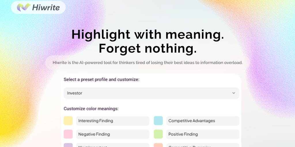 Hiwrite: AI Highlighter
