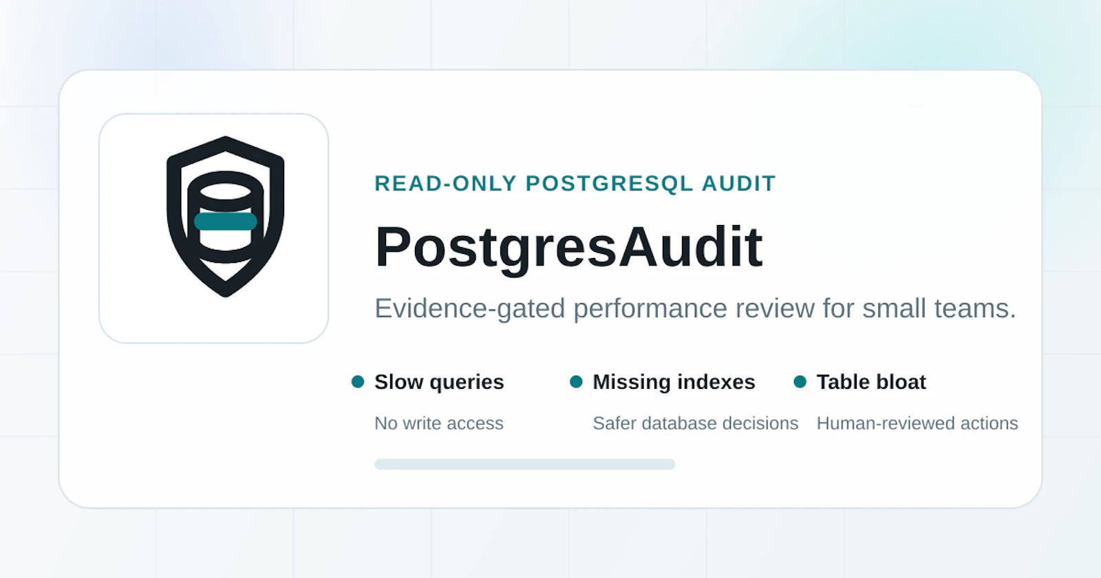 PostgresAudit screenshot 1