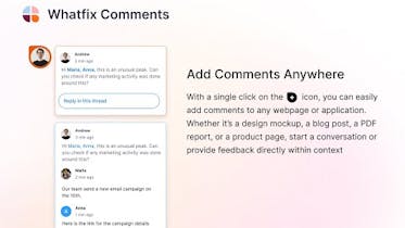 コンテキスト上のコメントとタグを含むインタラクティブな Web ページを表示するラップトップ