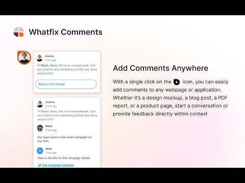 startuptile Whatfix Comments-Add comments and collaborate anywhere on the web