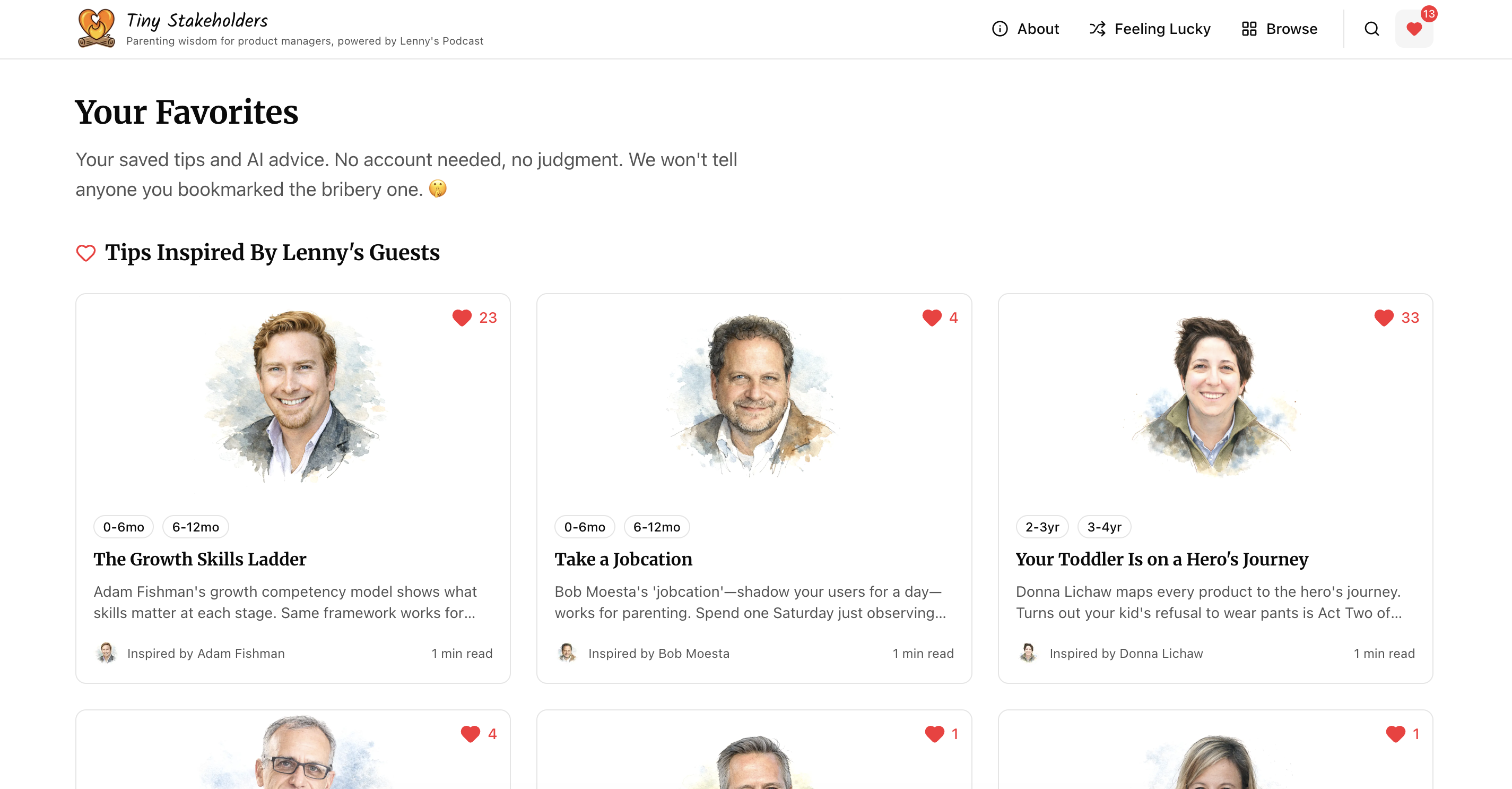 Tiny Stakeholders - Screenshot 3 showing product features and functionality