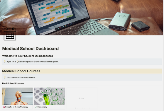 Notion Dashboard for Medical Students gallery image