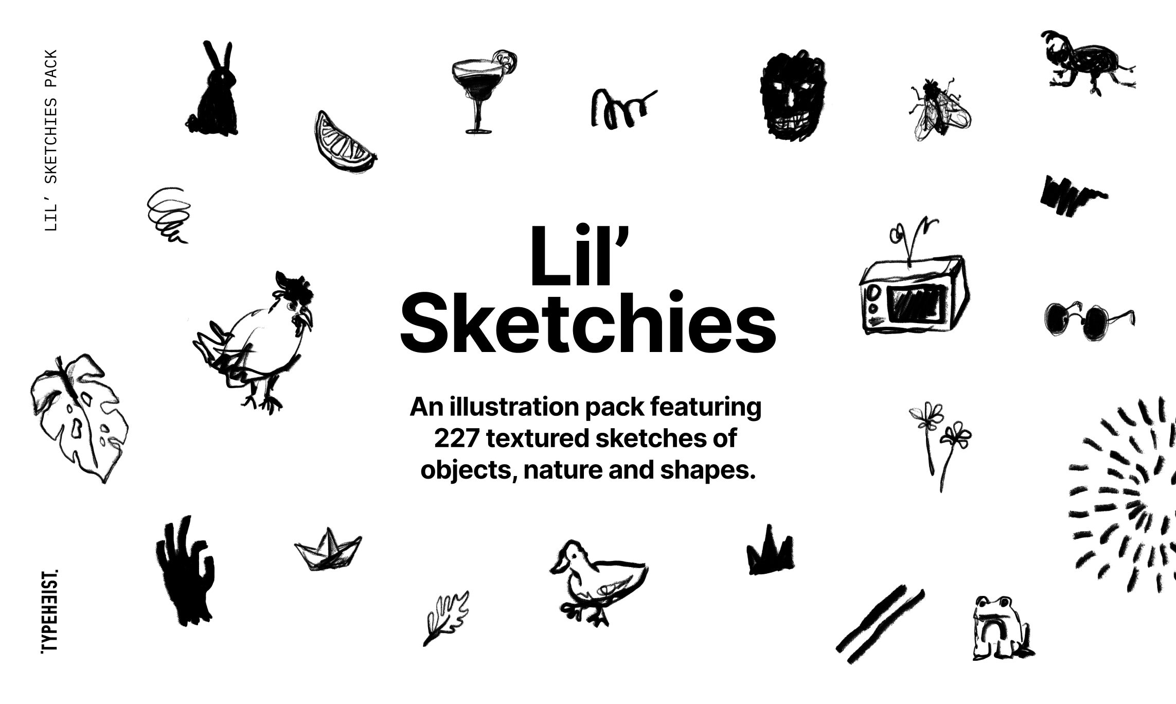 startuptile Lil’ Sketchies-227 textured sketches of objects nature shapes and social.