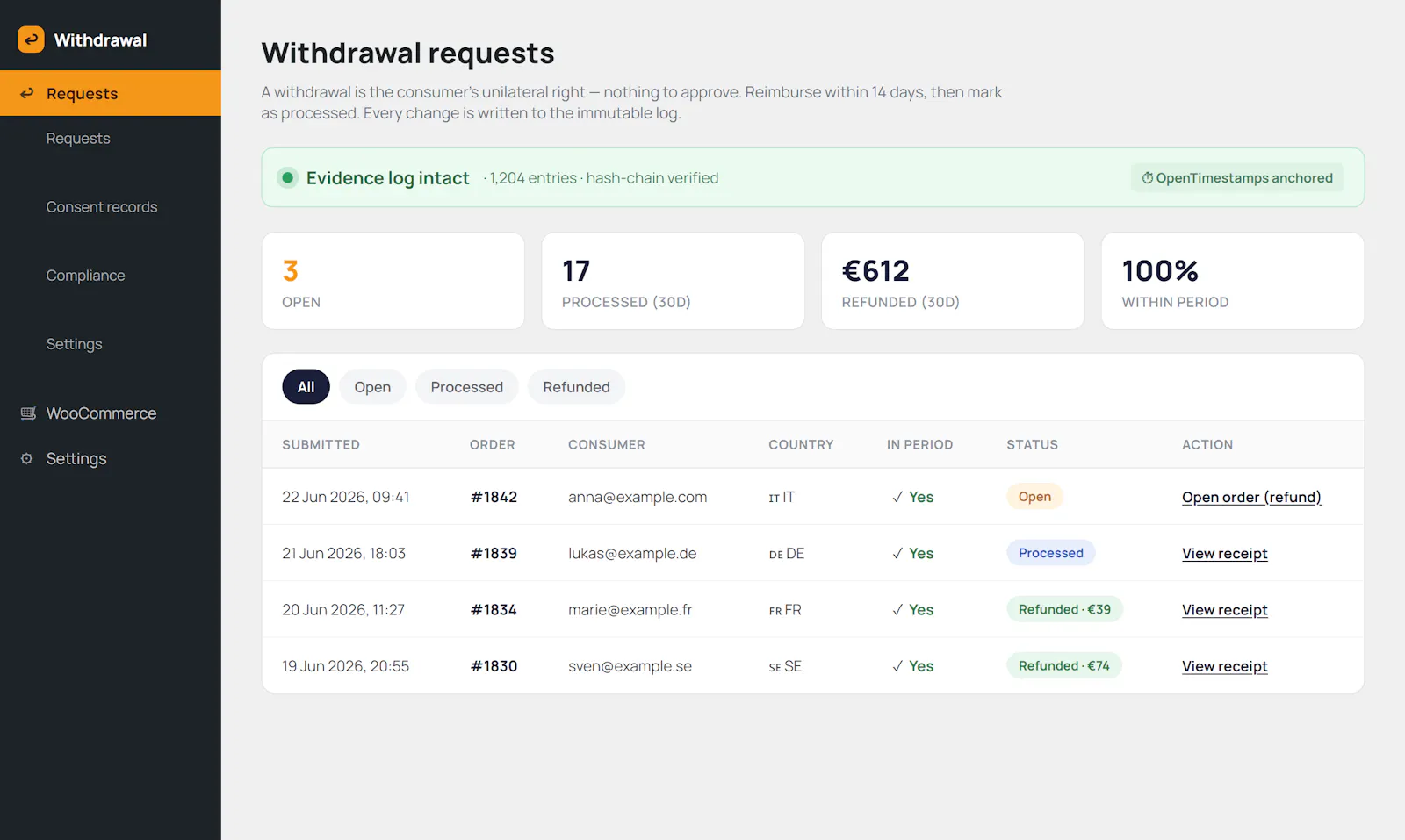 WWU Withdrawal Button screenshot 2