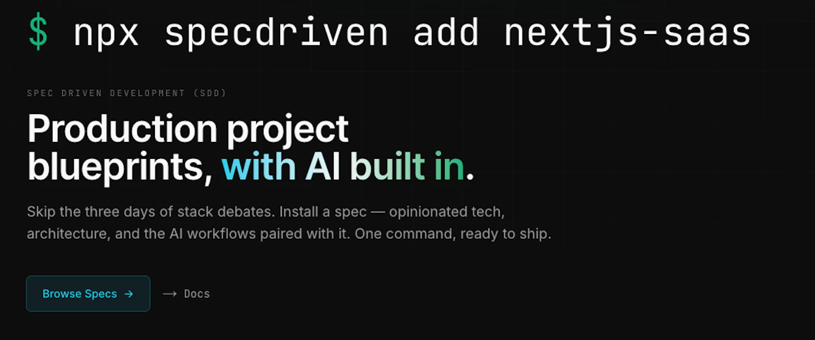 specdriven screenshot 1