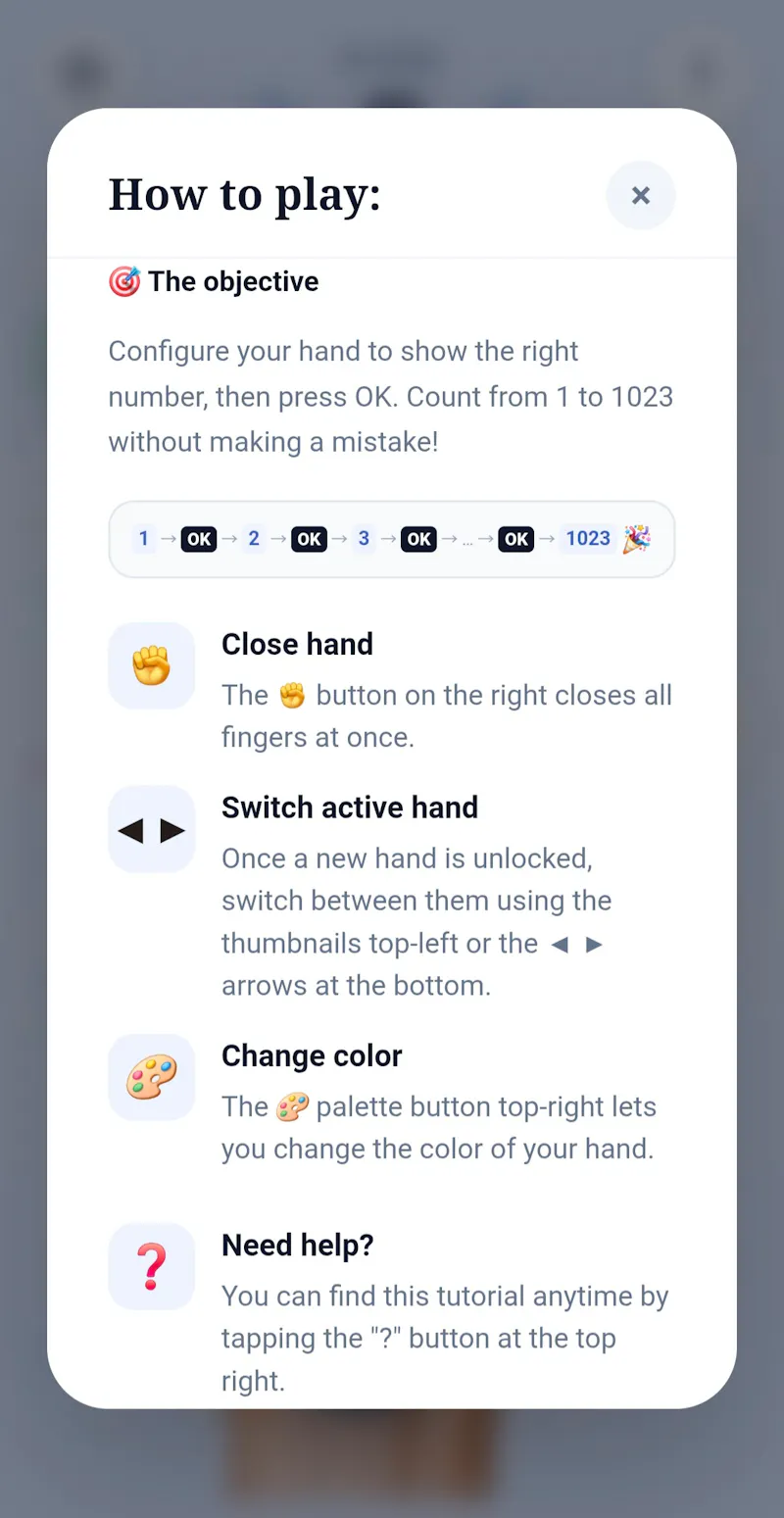 1023 – Binary Finger Game screenshot 3