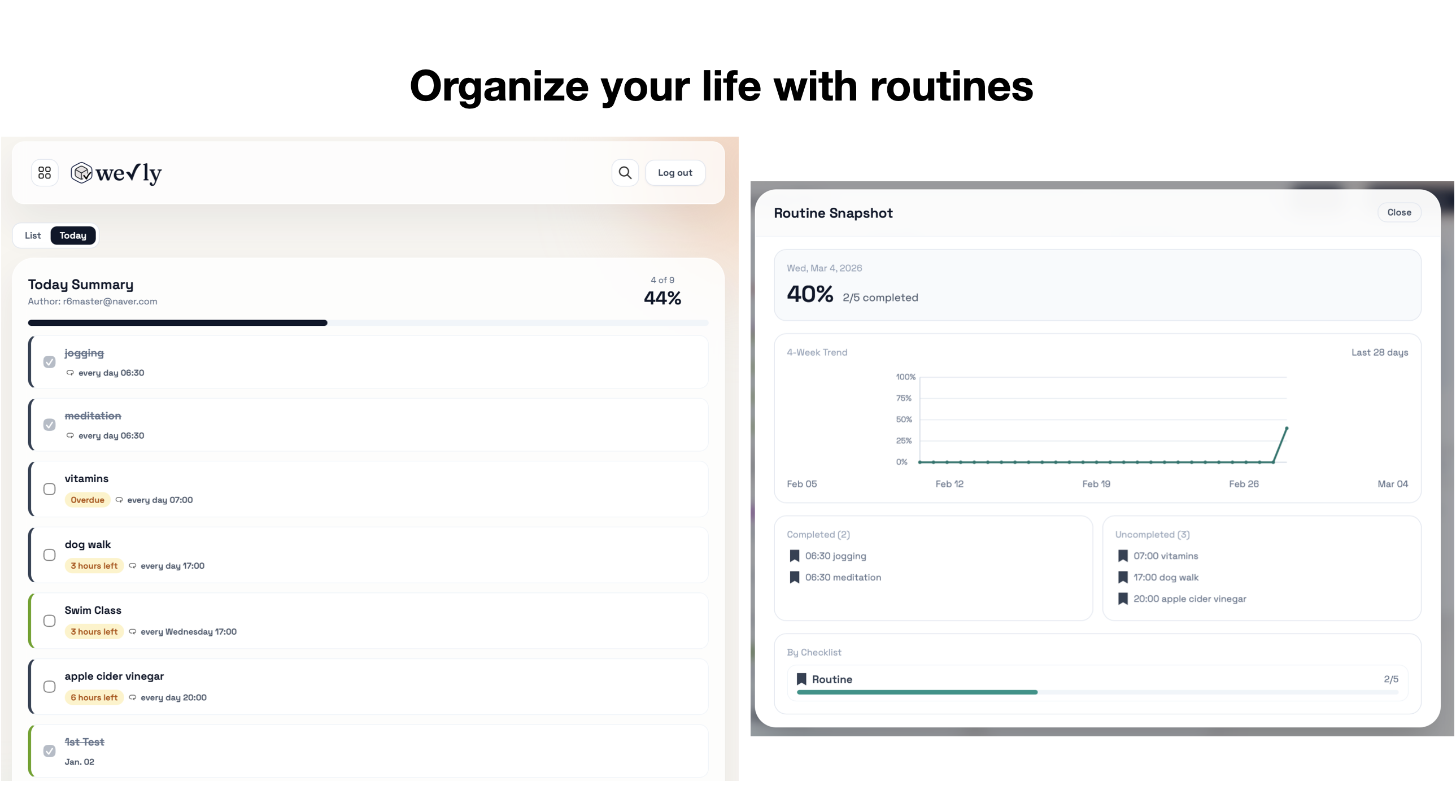 we✓ly - Screenshot 3 showing product features and functionality