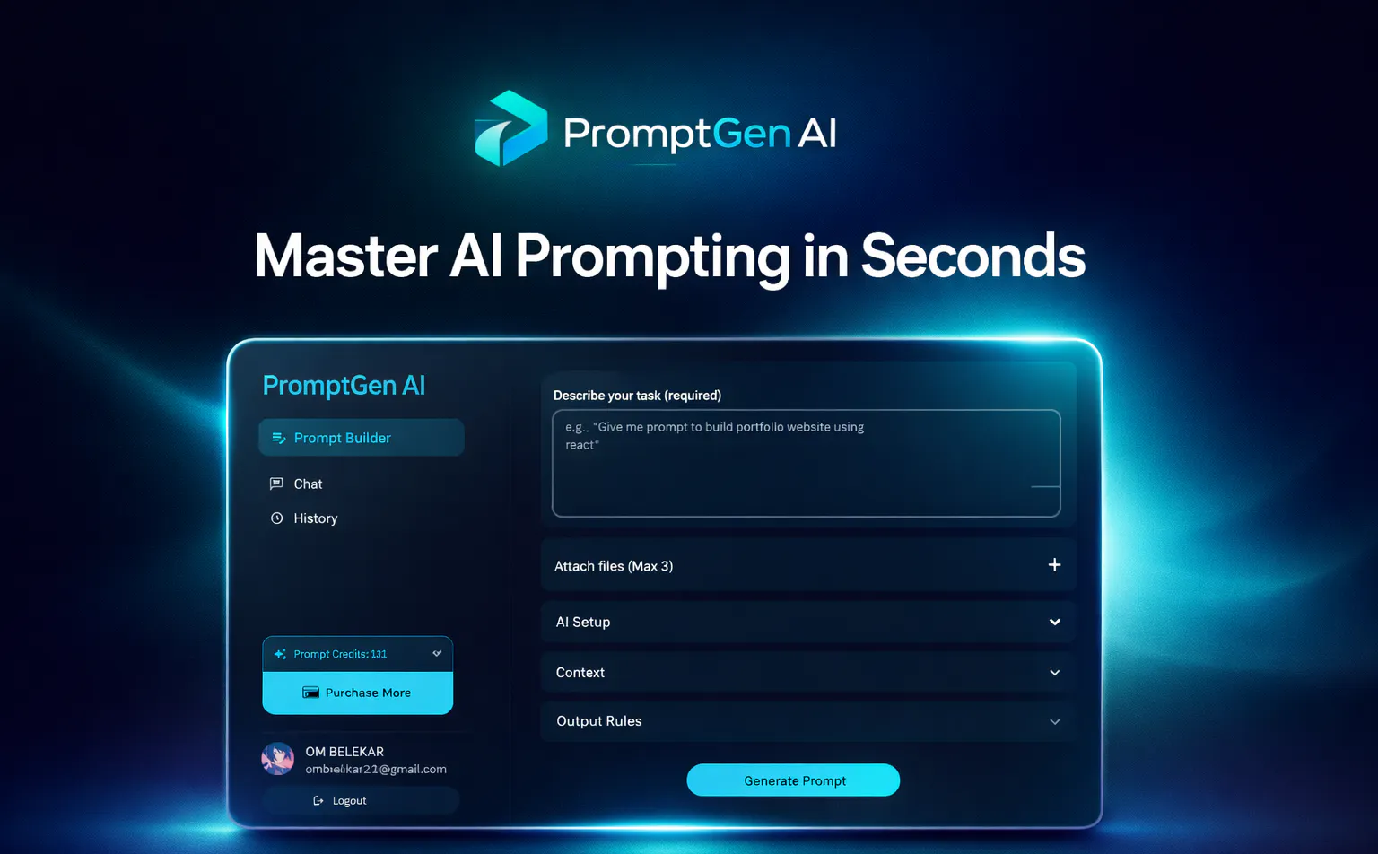 PromptGen AI のプロダクトバナー