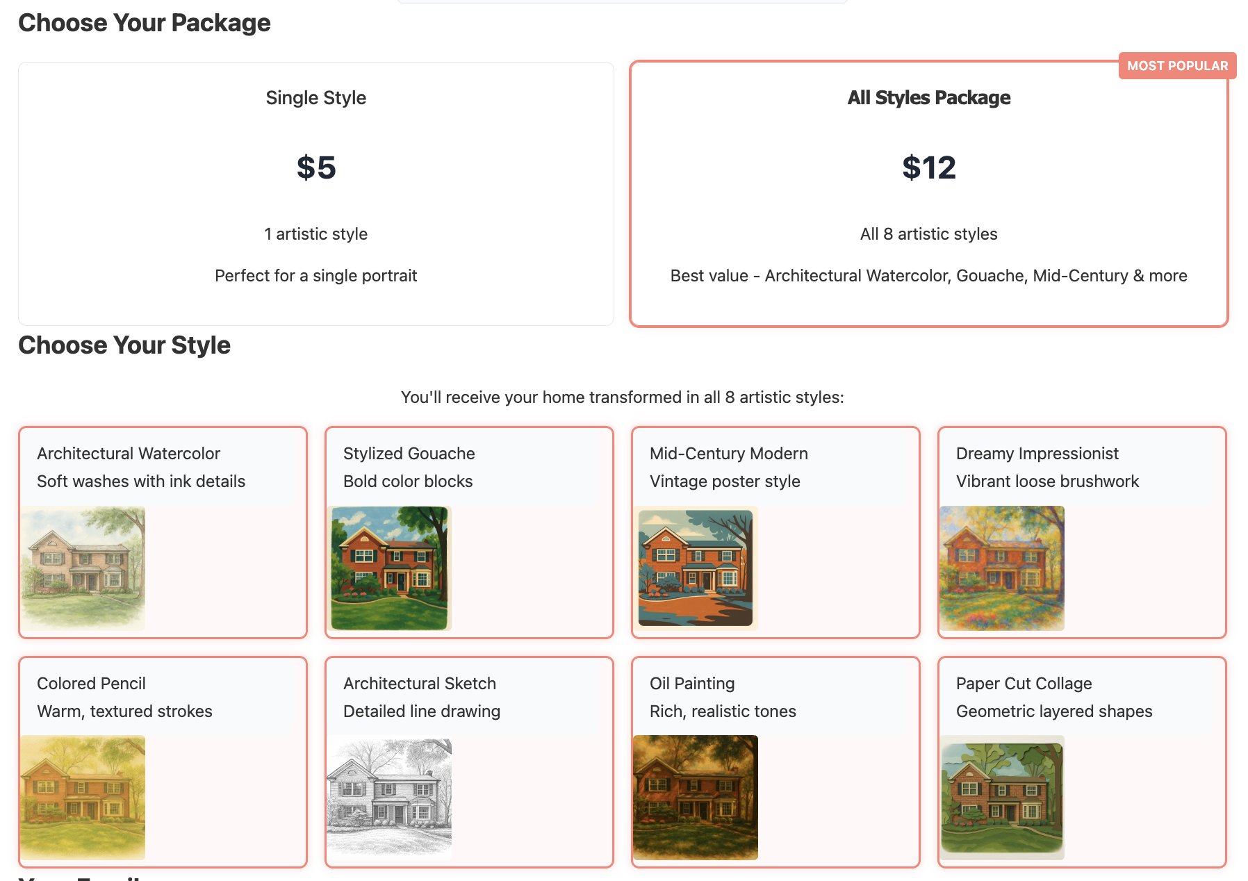 Custom Home Portraits gallery image