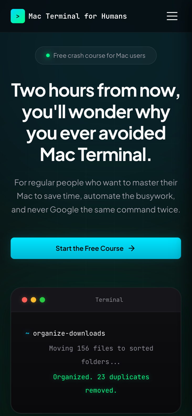 Mac Terminal for Humans - Screenshot 4 showing product features and functionality