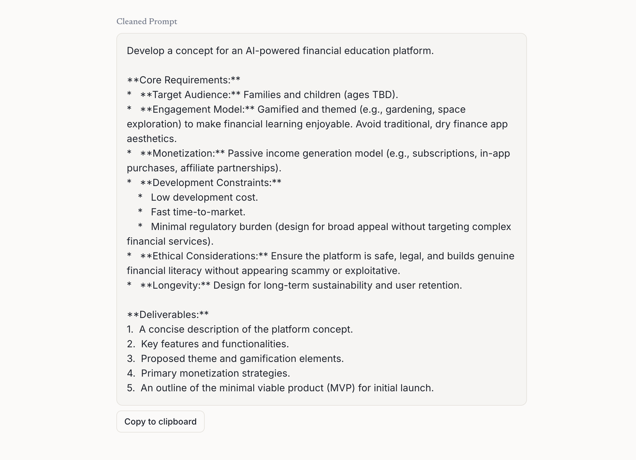 PromptCleaner gallery image