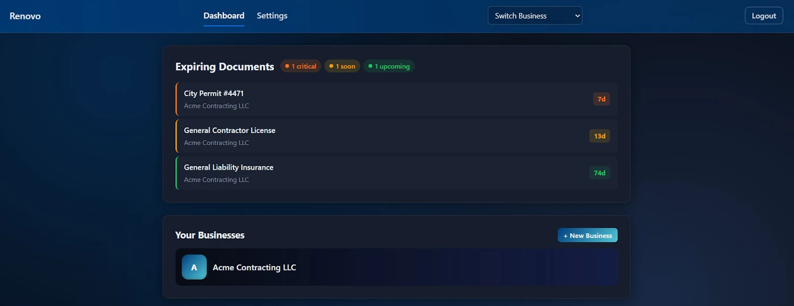 Renovo screenshot 2