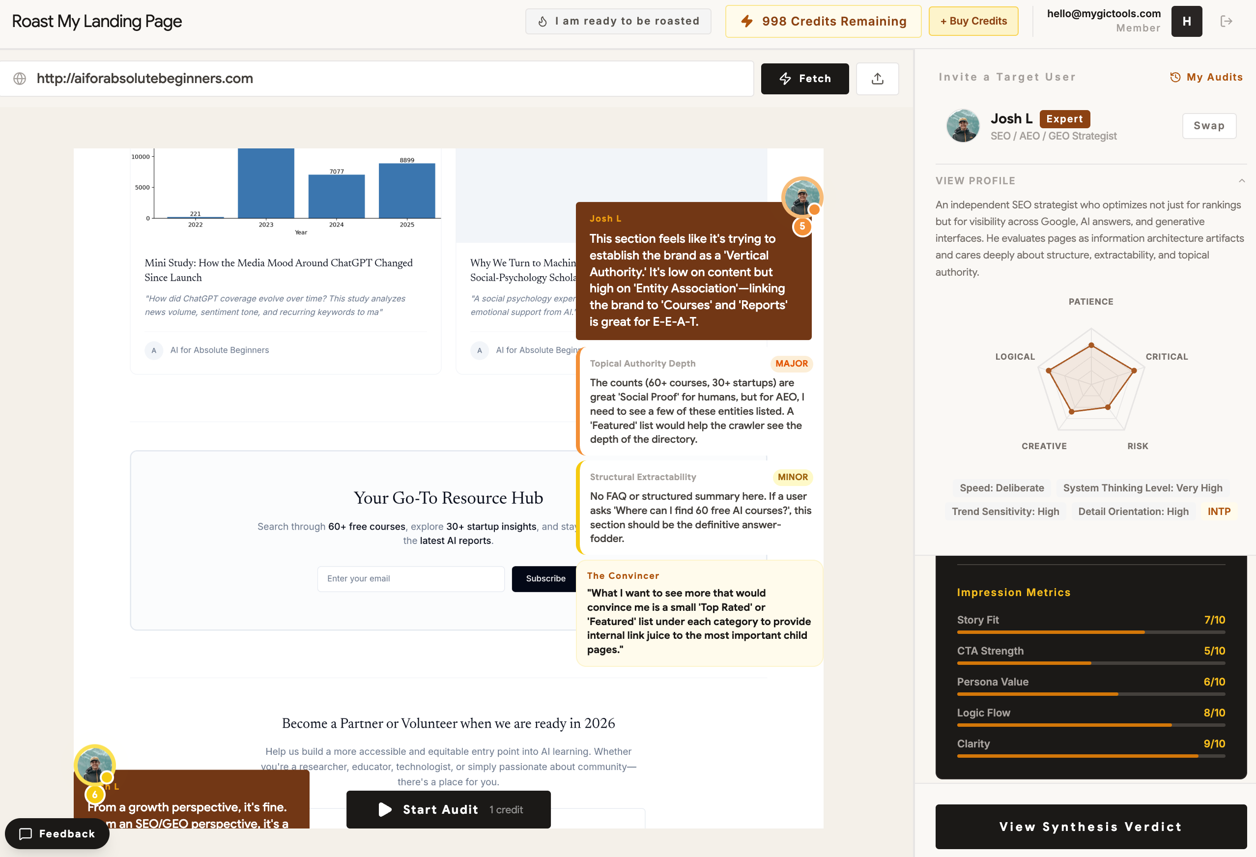 Roast My Landing Page AI gallery image