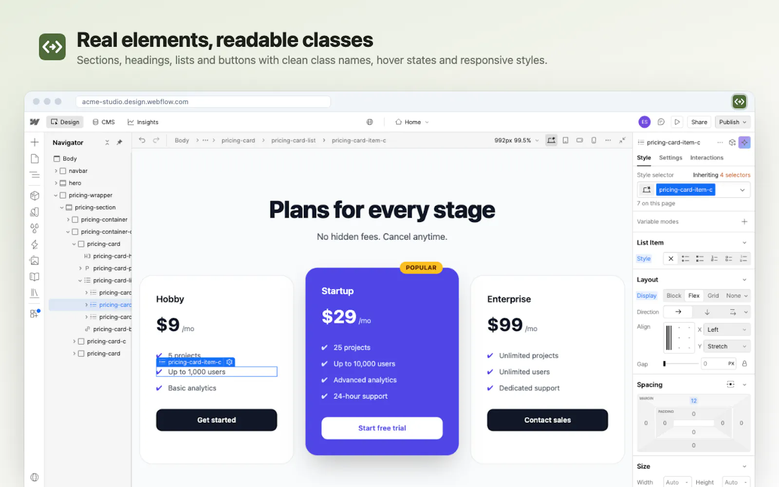 HTML to Webflow screenshot 3