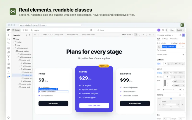 HTML to Webflow screenshot 3