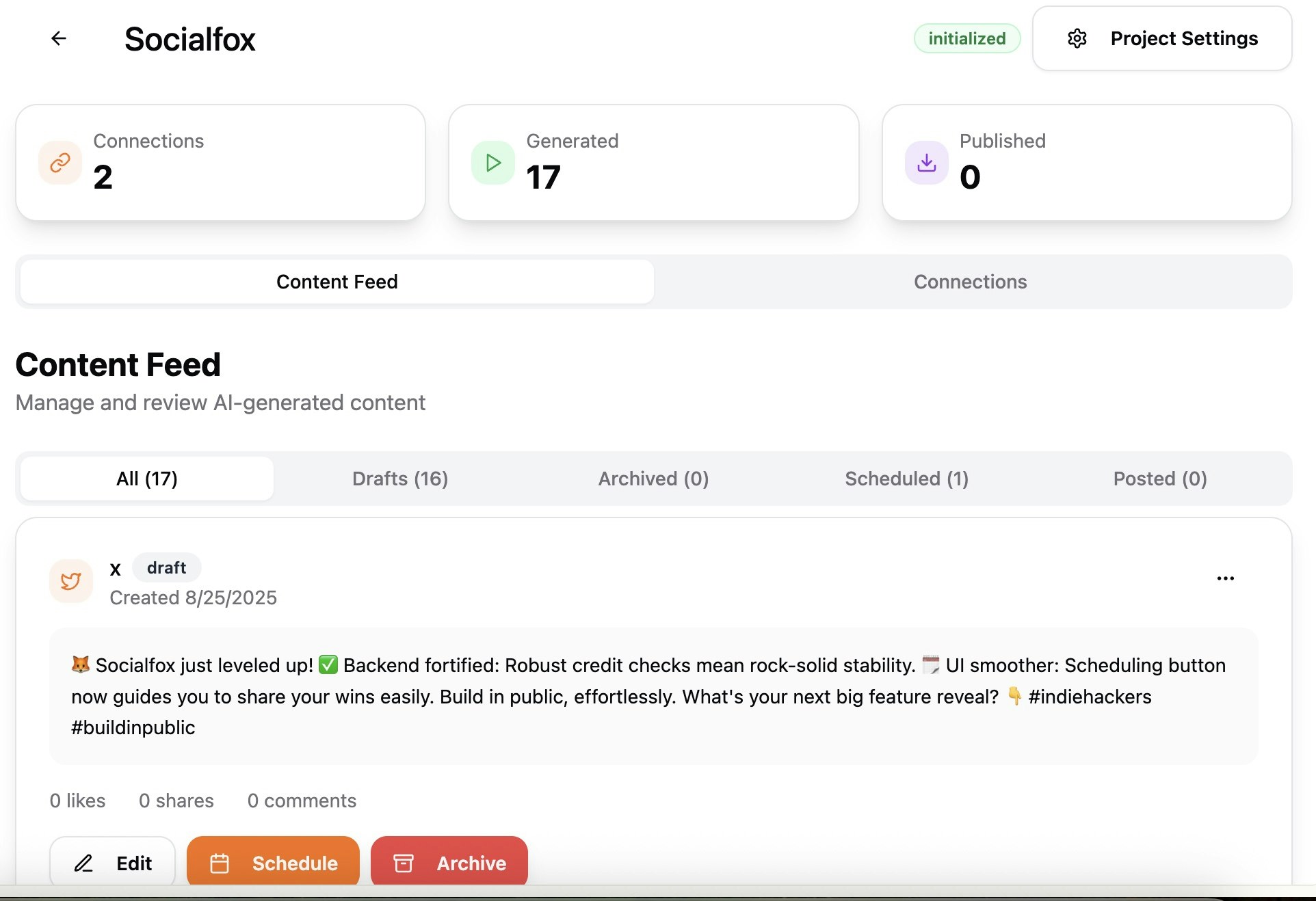 सोशलफॉक्स - अपने GitHub को X और लिंक्डइन के लिए सामग्री में बदल दें। मीडिया 5