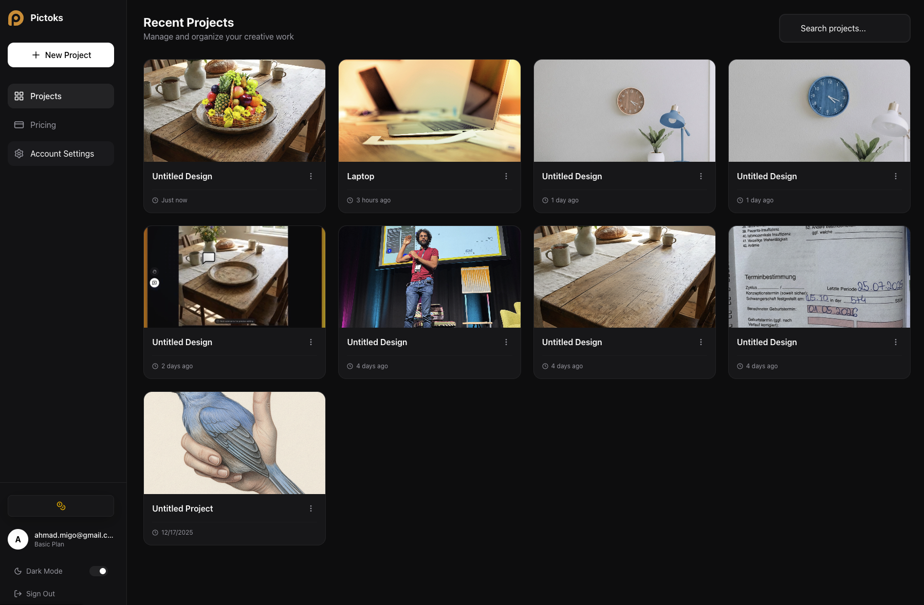 Pictoks - Screenshot 2 showing product features and functionality