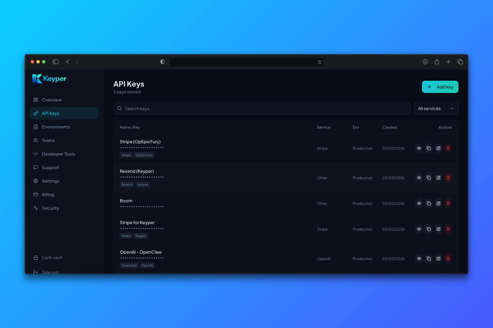 Keyper - Screenshot 3 showing product features and functionality