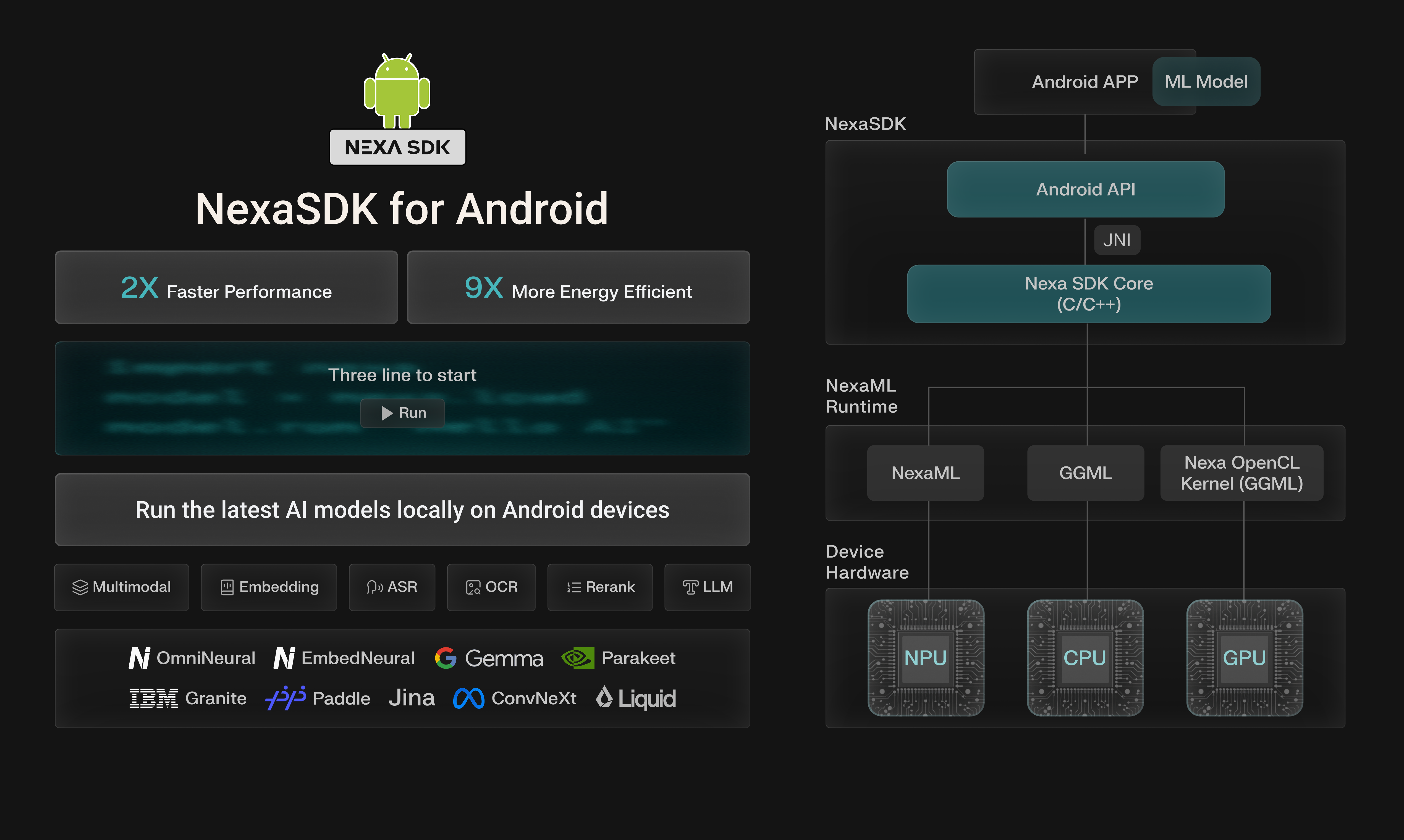 NexaSDK for Mobile - Screenshot 2 showing product features and functionality