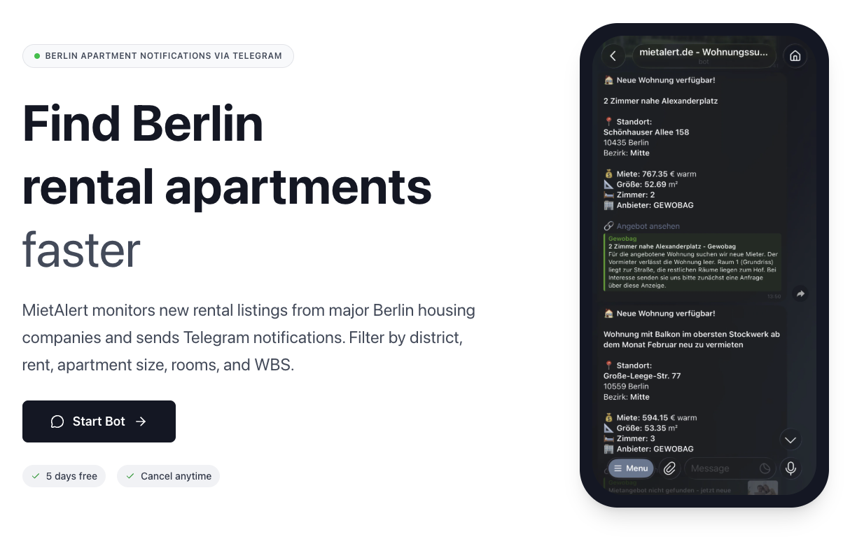 MietAlert: Find Berlin Apartments Faster gallery image