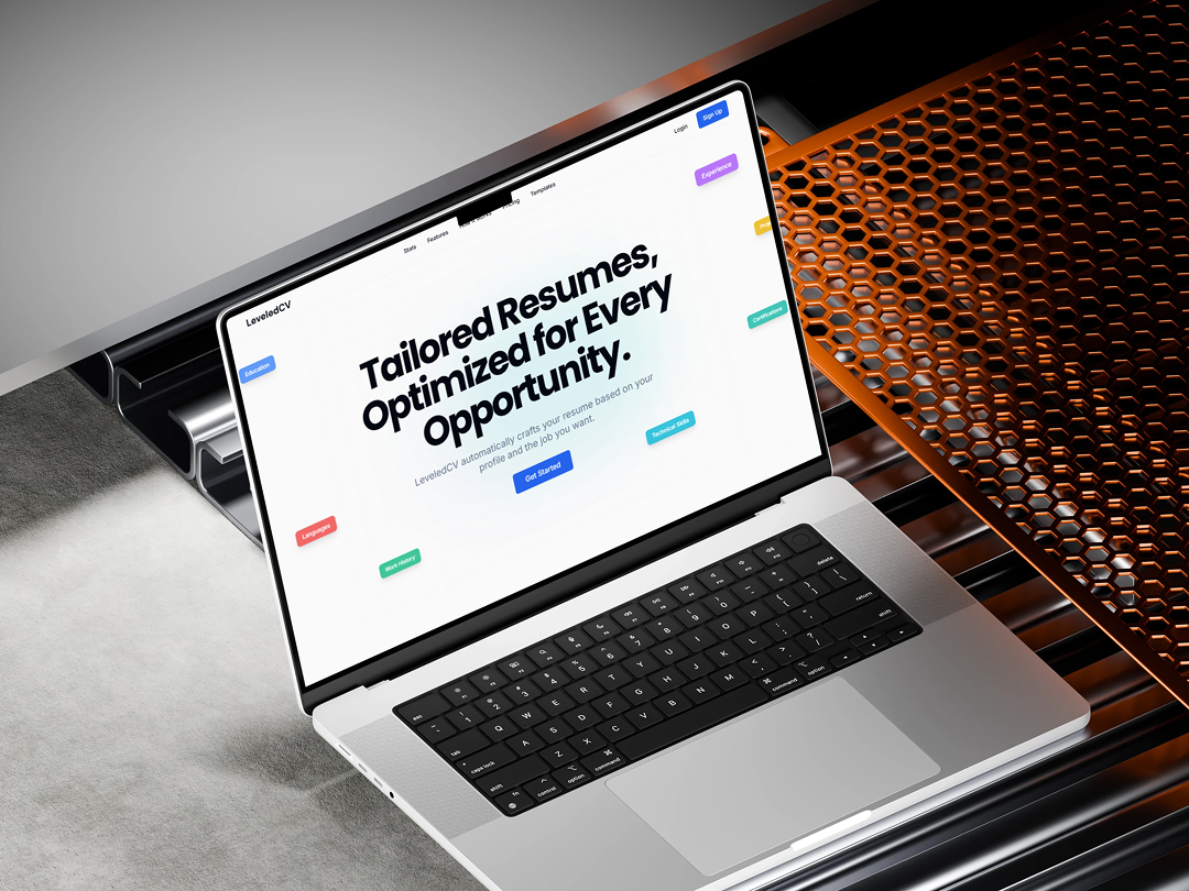 LeveledCV - Main screenshot showing features and interface