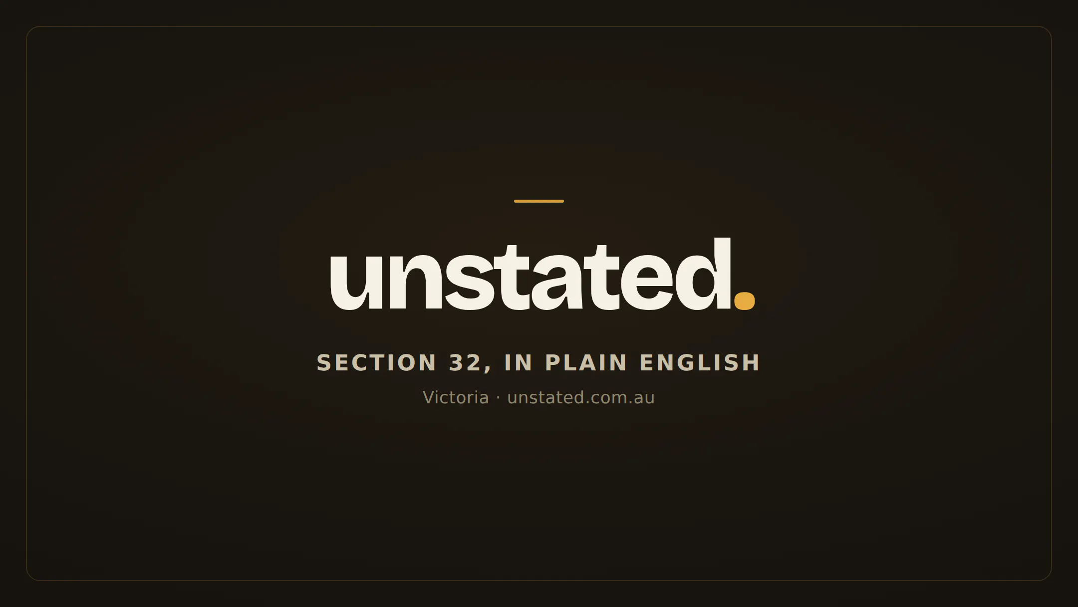 Unstated.com.au