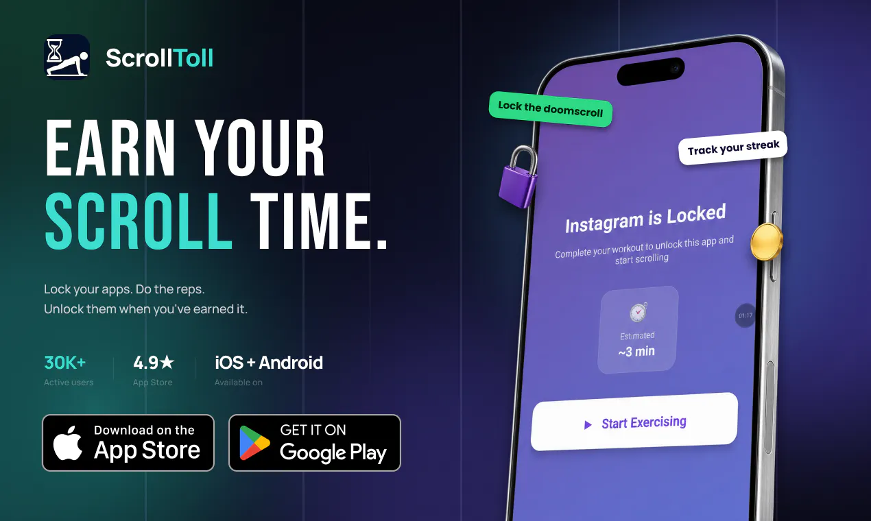 ScrollToll - Screen-Time Gym 截图 1