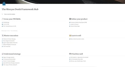 The Shreyas Doshi Framework Hub gallery image