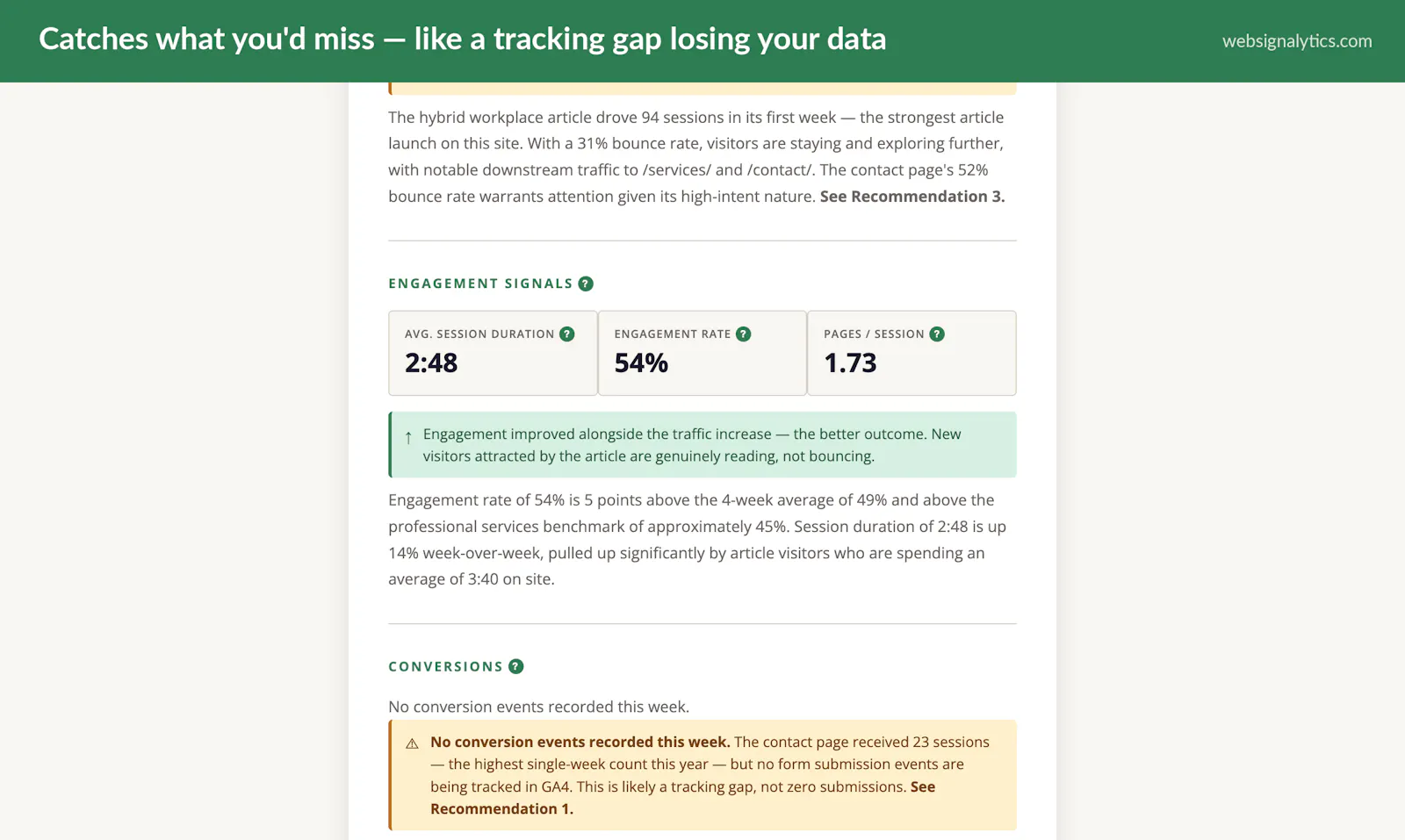 Websignalytics screenshot 4