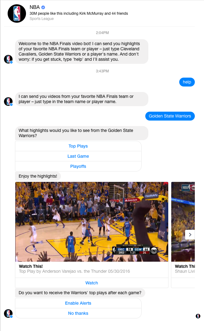 NBA Finals video bot gallery image