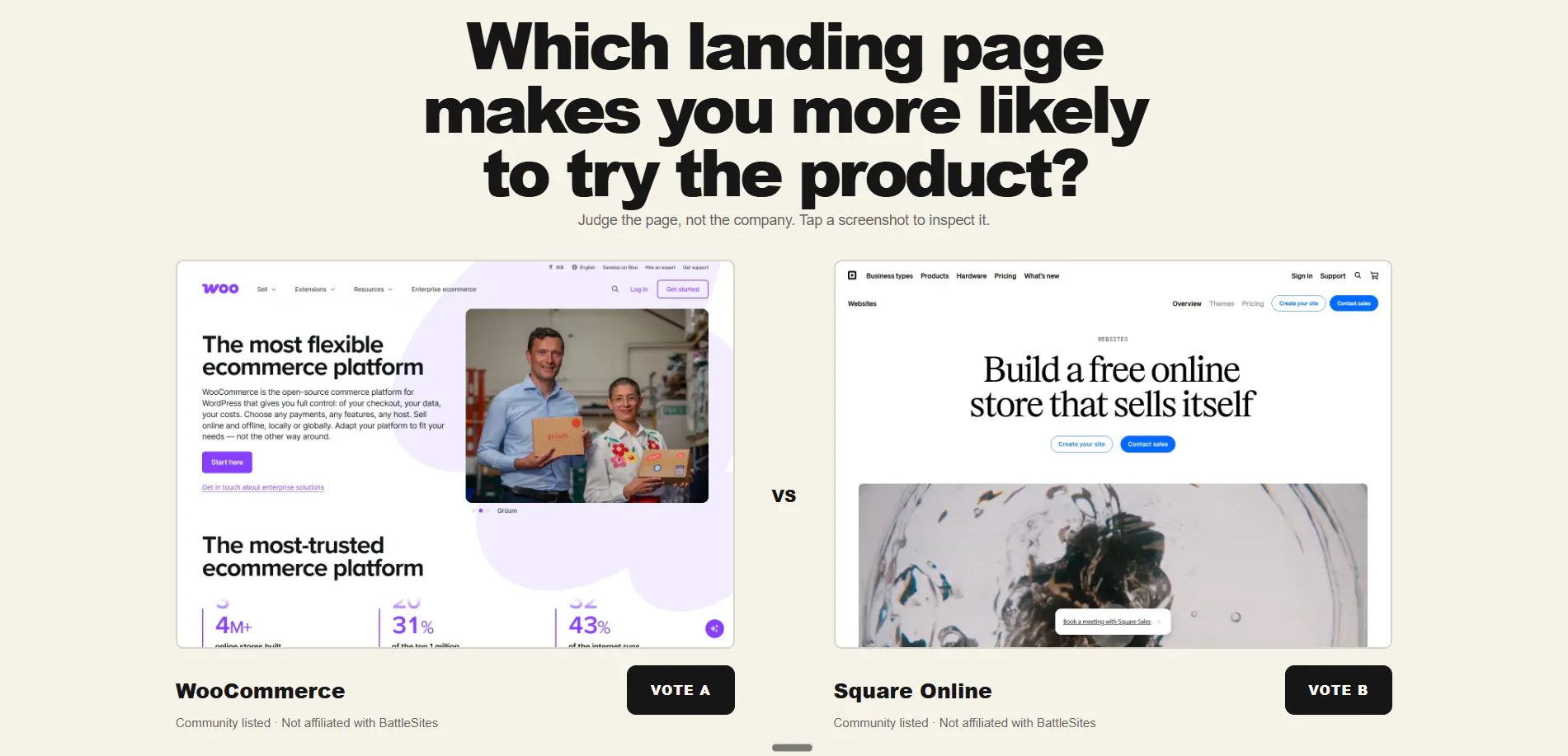 BattleSites — Which landing page wins? gallery image