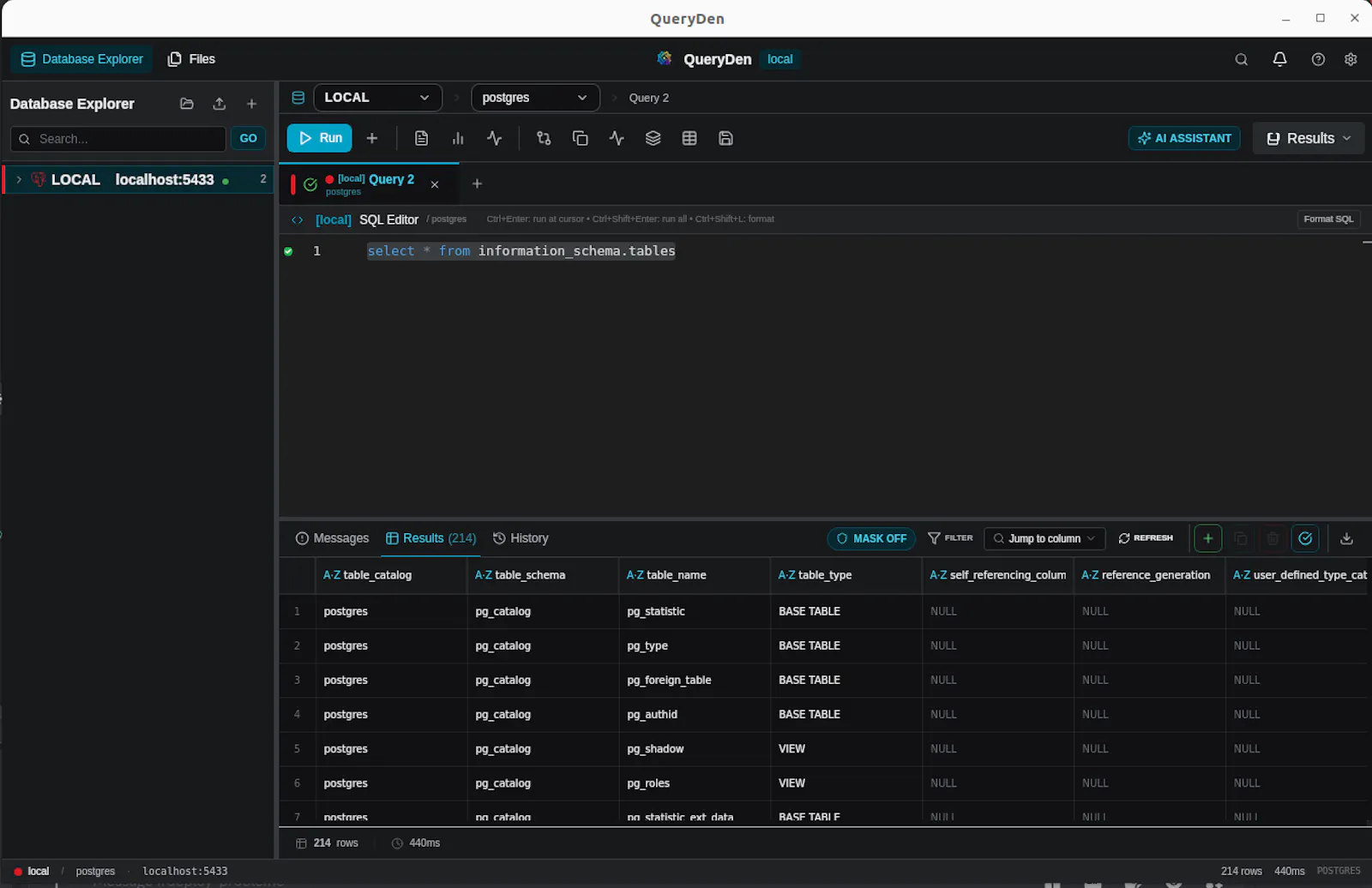 Query Den (Database Manager) screenshot 2