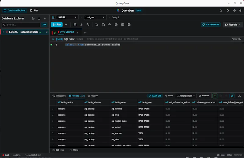 Query Den (Database Manager) screenshot 2