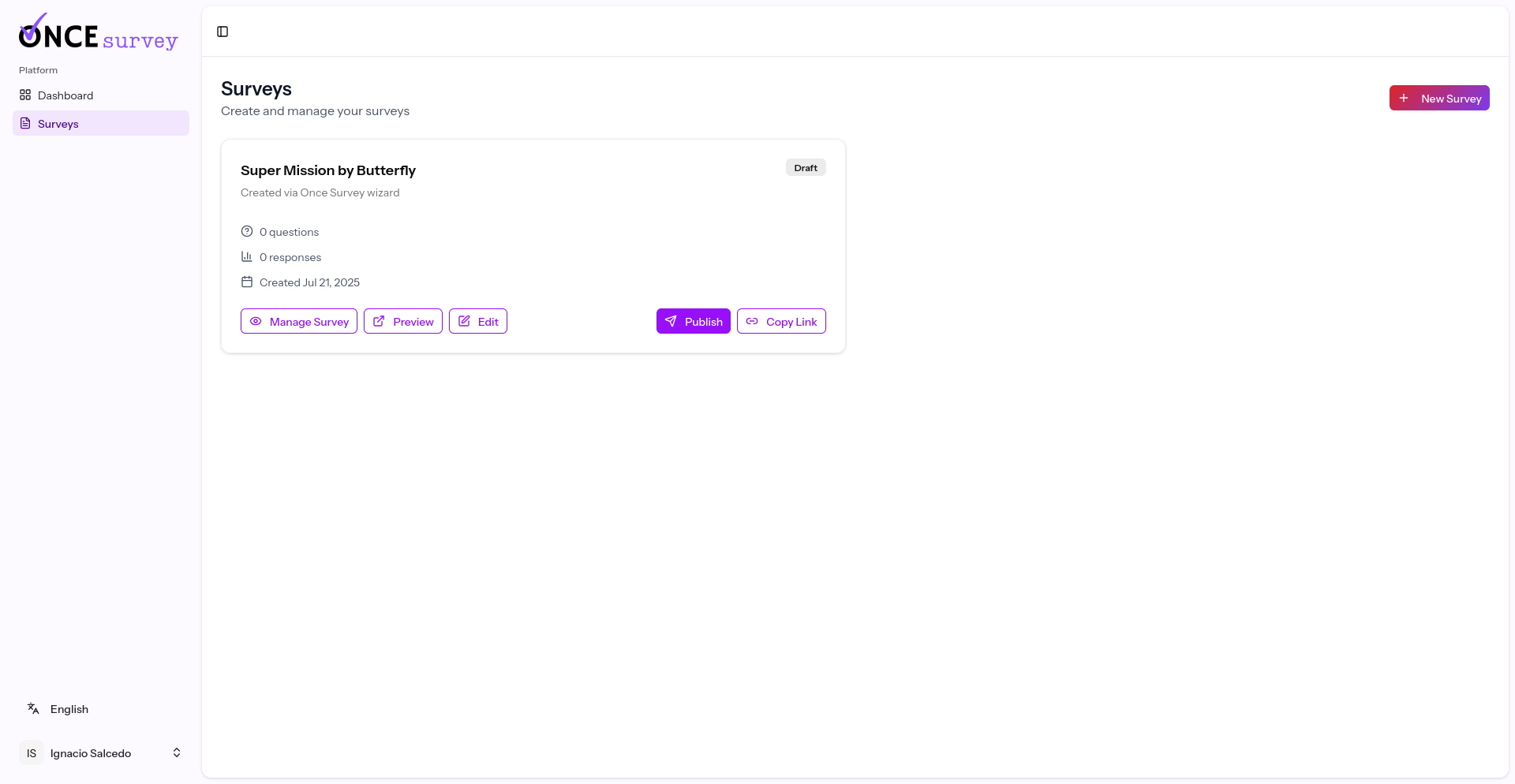 Once Survey gallery image