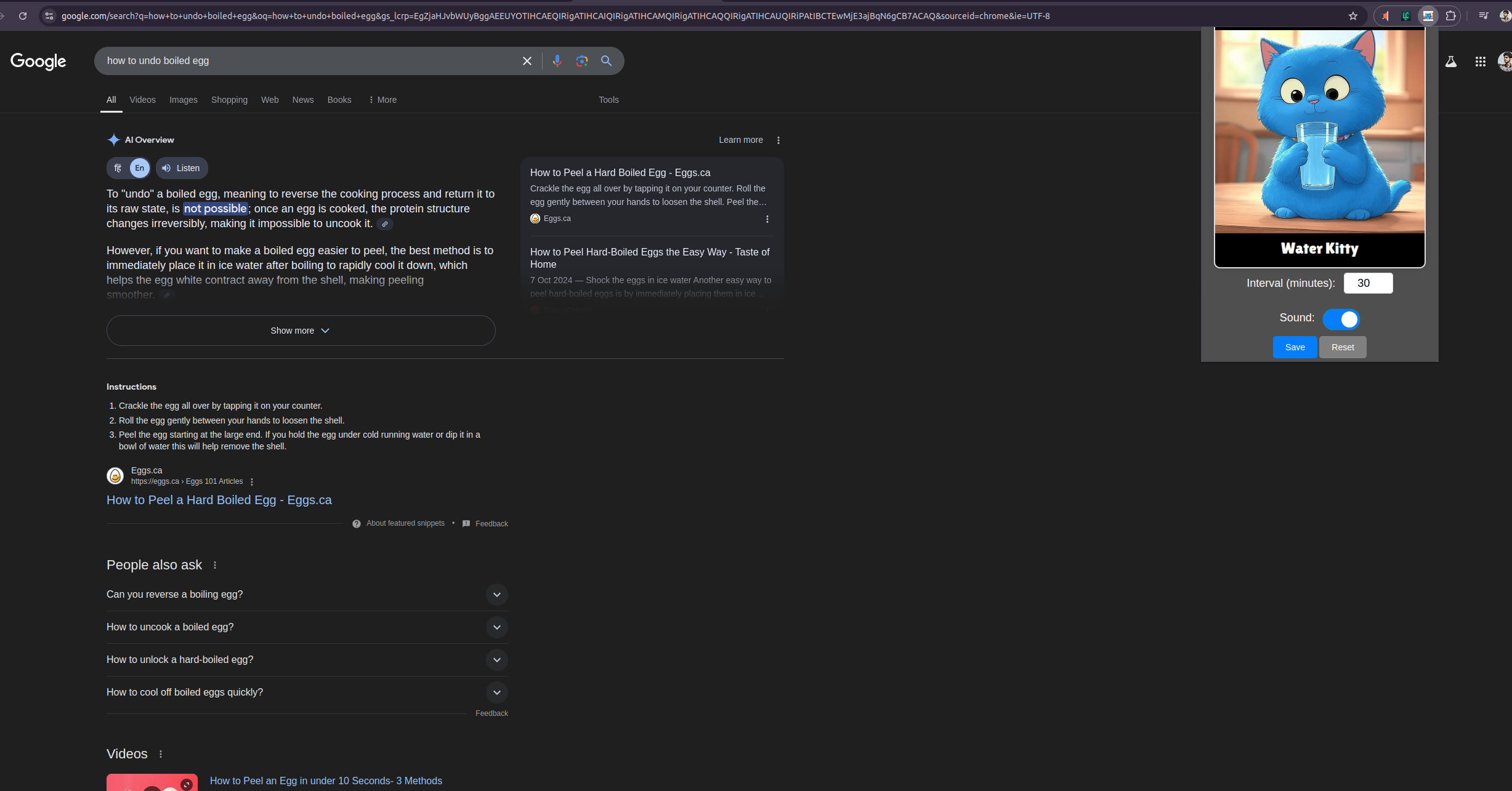 Water Kitty (Water Reminder) Extension gallery image