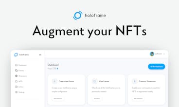 Holoframe in-action: 아티스트의 전체 NFT 컬렉션이 몰입형 증강 현실 환경에 표시됩니다.